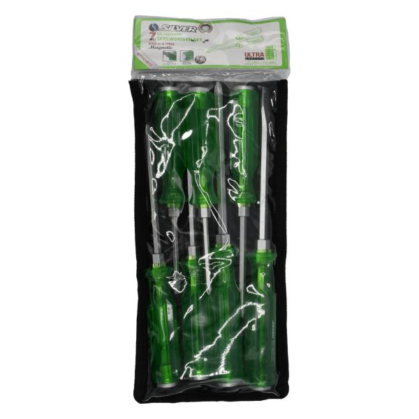 مجموعه 7 عددی پیچ گوشتی ضربه خور سیلور مدل GTH01B10