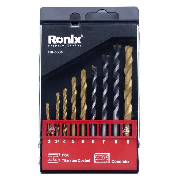 مجموعه 9 عددی مته رونیکس مدل RH-5585