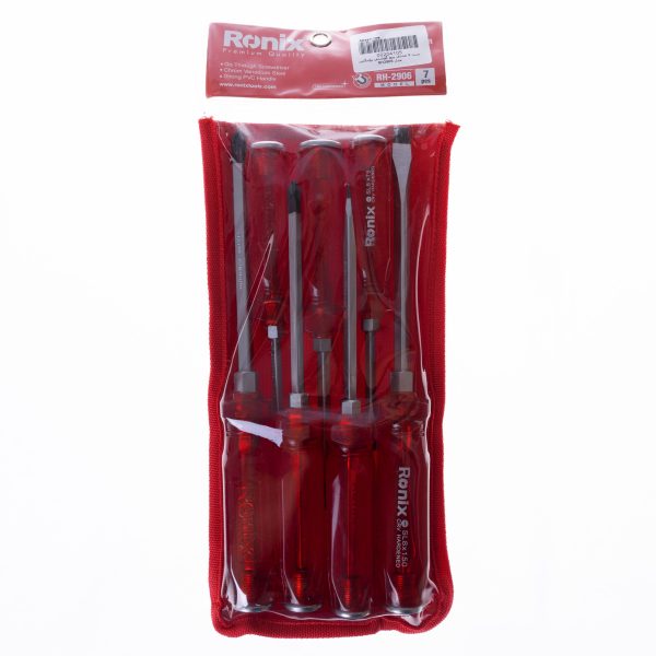 مجموعه 7 عددی پیچ گوشتی ضربه‌ خور رونیکس مدل RH-2906