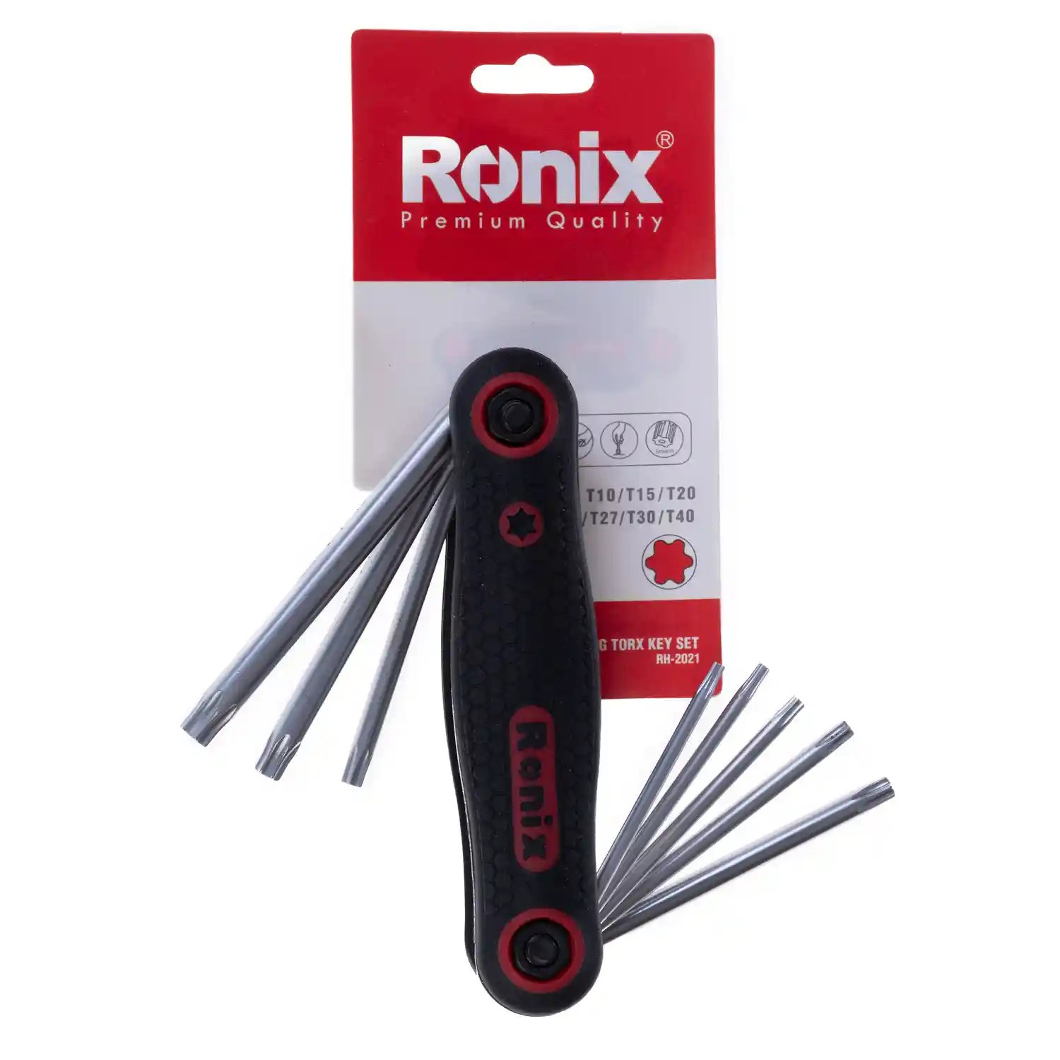 مجموعه ۸ عددی آچار آلن ستاره ای تاشو رونیکس مدل RH-2021