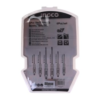 مجموعه 6 عددی پیچ گوشتی ضربه خور اینکو مدل HSGTDC180601