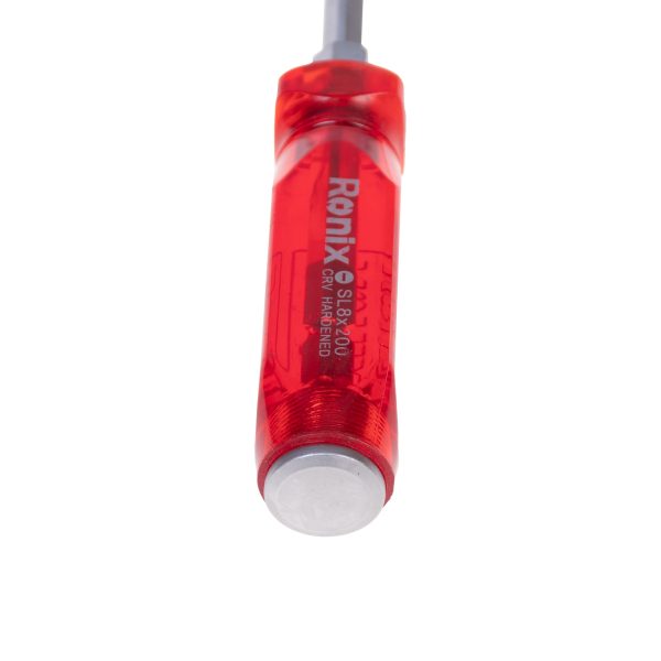 پیچ گوشتی دوسو تکی ضربه خور رونیکس مدل RH-2981 سایز 8 ×200 رنگ قرمز