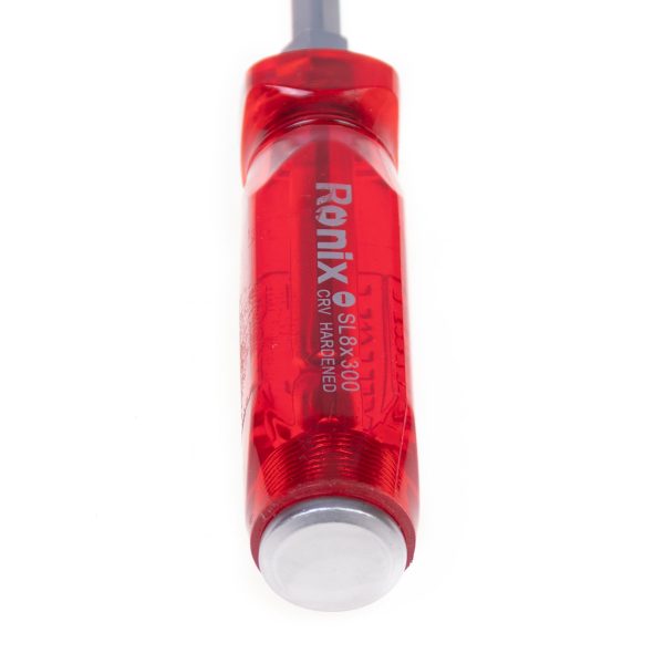 پیچ گوشتی دوسو تکی ضربه خور رونیکس مدل RH-2982 سایز 8 × 300 رنگ قرمز
