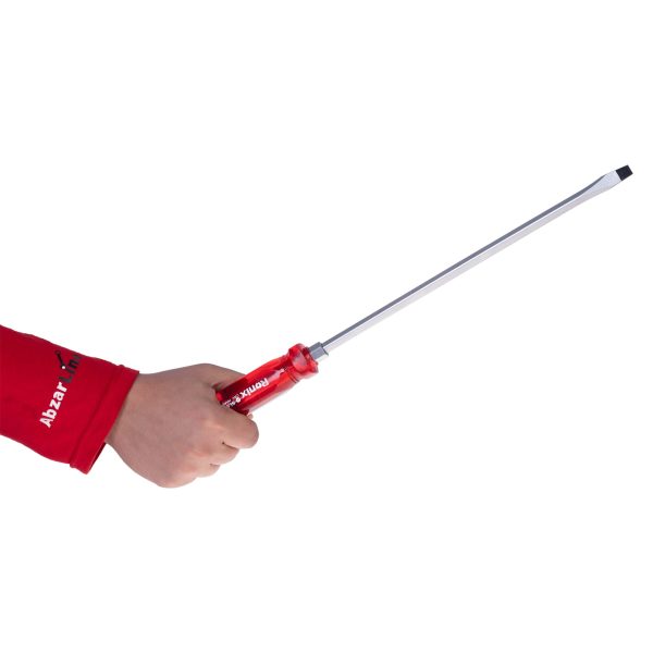 پیچ گوشتی دوسو تکی ضربه خور رونیکس مدل RH-2982 سایز 8 × 300 رنگ قرمز