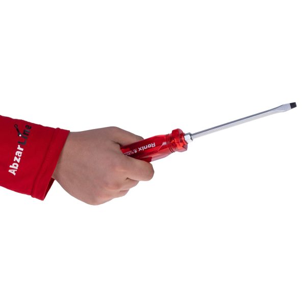 پیچ گوشتی دوسو تکی ضربه خور رونیکس مدل RH-2962 سایز 6 × 150 رنگ قرمز