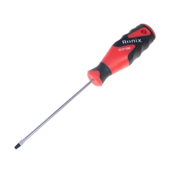 پیچ گوشتی تکی دوسو رونیکس مدل RH-2736 سایز 3 × 100 رنگ مشکی قرمز