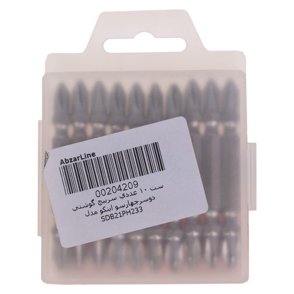 مجموعه 10 عددی سری پیچ گوشتی دو سر چهار سو اینکو مدل SDB21PH233