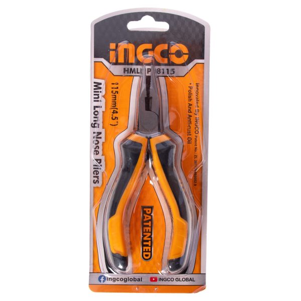 انبر دم باریک مینیاتوری اینکو مدل HMLNP08115 سایز 4.5 اینچ