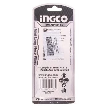 انبر دم باریک مینیاتوری اینکو مدل HMLNP08115 سایز 4.5 اینچ