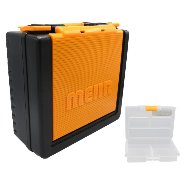 مجموعه جعبه دریل زرد مشکی به همراه جعبه نظم دهنده مهر پلاستیک