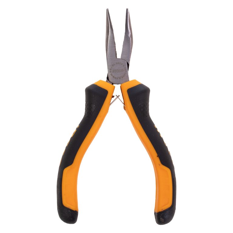 انبر دم باریک سر کج صنعتی اینکو مدل HMBNP08115 سایز 4.5 اینچ