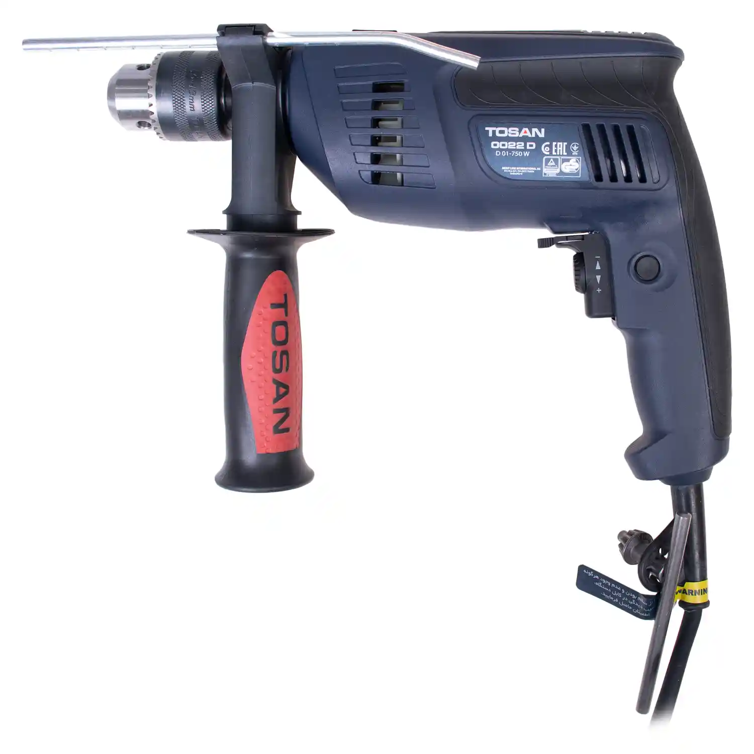 دریل چکشی گیربکسی 750 وات توسن مدل 0022D