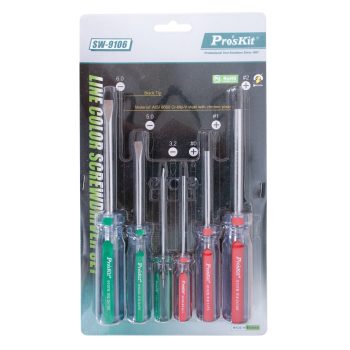 مجموعه 6 عددی پیچ گوشتی پروسکیت مدل 9106-SW