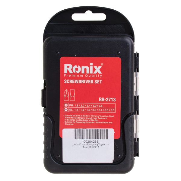 مجموعه 12 عددی پیچ گوشتی ساعتی رونیکس مدل RH-2713