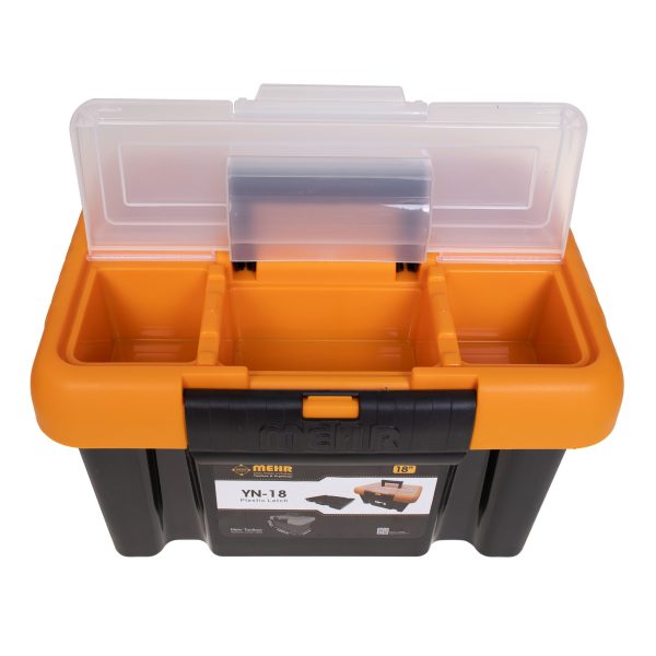 قیمت جعبه ابزار قفل پلاستیکی مهر پلاستیک مدل YN-18 سایز 18 اینچ