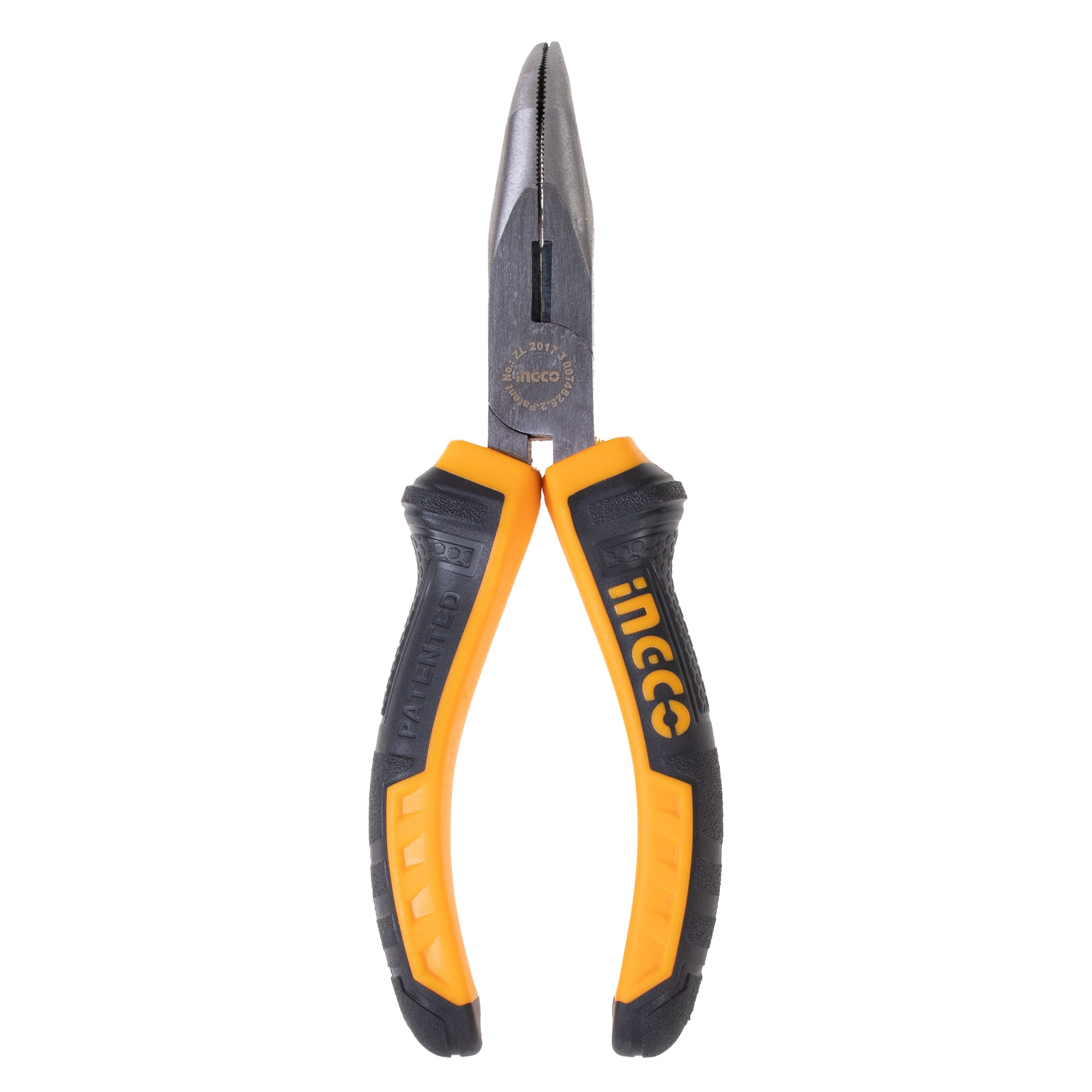 انبر دم باریک سر کج اینکو مدل HBNP08168 سایز 6 اینچ