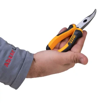 انبر دم باریک سر کج اینکو مدل HBNP08168 سایز 6 اینچ