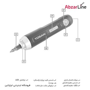 قیمت پیچ گوشتی شارژی 3.6 ولت توسن مدل 2036SC