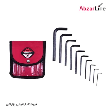 مجموعه ۱۰ عددی آچار آلن کوتاه توسن مدل T726-B1510