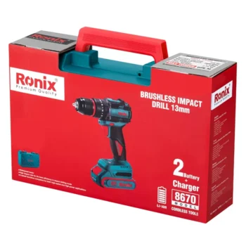 دریل چکشی شارژی ۲۰ ولت رونیکس مدل ۸۶۷۰