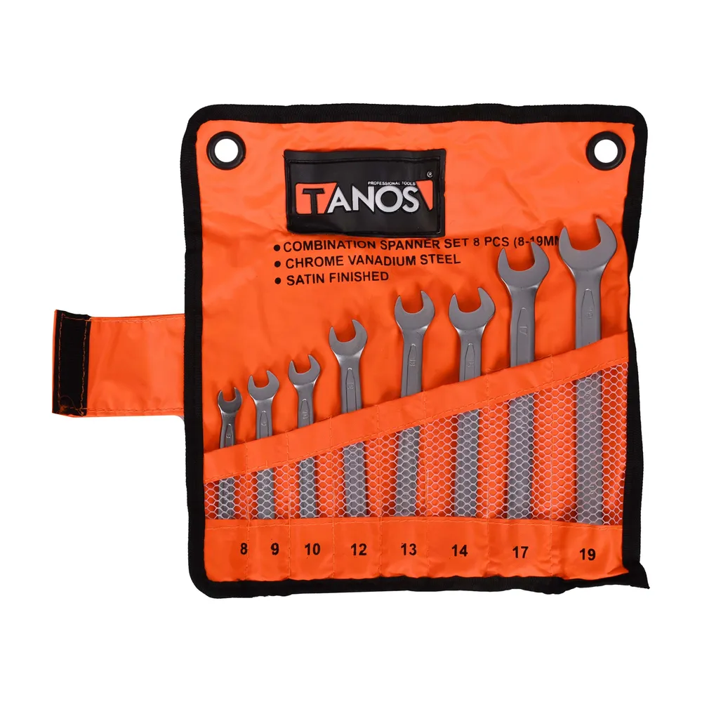 مجموعه 8 عددی آچار یکسر تخت یکسر رینگ تانوس مدل CSS-01-08