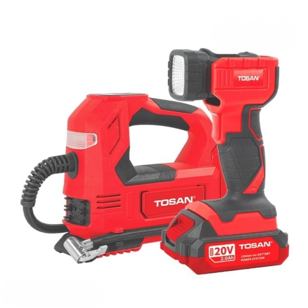 کیت کمپرسور فندکی و چراغ قوه شارژی توسن مدل 9799 کیت کمپرسور فندکی و چراغ قوه شارژی توسن مدل 9799